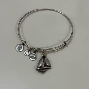 Alex and Ani Silver Sailboat Charm Bangle